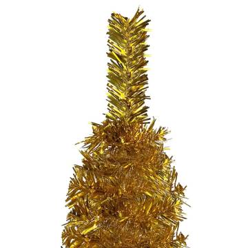 Slim Christmas Tree Gold 120 cm - Elegant Holiday Decor