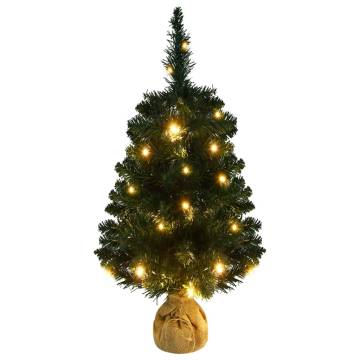 Artificial Pre-lit Christmas Tree 90 cm - Festive Green Decor