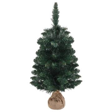 Artificial Pre-lit Christmas Tree 90 cm - Festive Green Decor