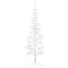 Slim 180 cm White Artificial Half Christmas Tree with Stand