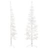 Slim 180 cm White Artificial Half Christmas Tree with Stand