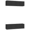 Stylish Black TV Cabinets Set - 4 pcs, 60x30x30 cm | HipoMarket