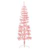 Slim Artificial Half Christmas Tree - Pink 150 cm | Hipomarket