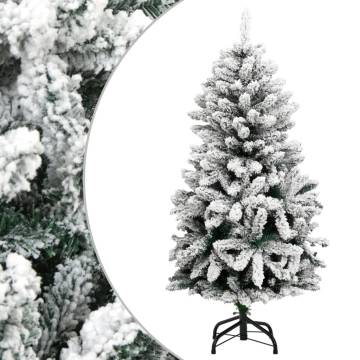 Artificial Hinged Christmas Tree with Flocked Snow - 120 cm