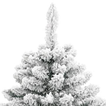 Artificial Hinged Christmas Tree with Flocked Snow - 120 cm