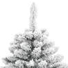 Artificial Hinged Christmas Tree with Flocked Snow - 120 cm