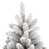 Lifelike 180 cm Hinged Christmas Tree with Flocked Snow