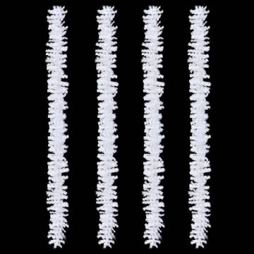 White Christmas Garlands 4 pcs - 270 cm PVC Decor