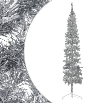 Slim Artificial Half Christmas Tree 240 cm - Silver