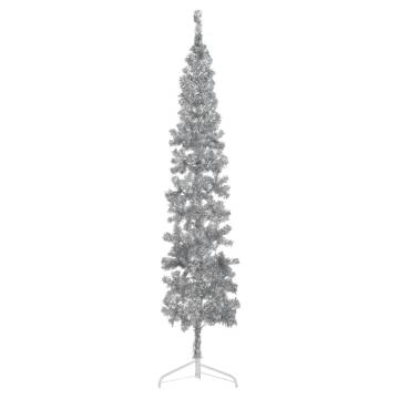 Slim Artificial Half Christmas Tree 240 cm - Silver