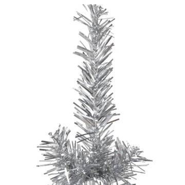 Slim Artificial Half Christmas Tree 240 cm - Silver