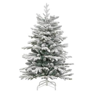 Artificial Hinged Christmas Tree with Flocked Snow - 120 cm