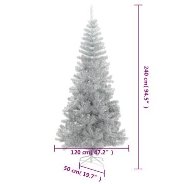 Artificial Silver Christmas Tree 240 cm - Hipomarket