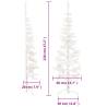 Slim Artificial Half Christmas Tree - White 120 cm | HipoMarket