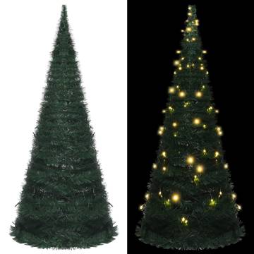 Pop-up String Artificial Pre-lit Christmas Tree 210 cm - Green