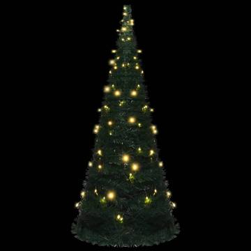 Pop-up String Artificial Pre-lit Christmas Tree 210 cm - Green