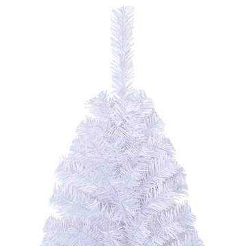 Stunning 240 cm White Artificial Christmas Tree with Thick Branches