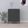 Chest of Drawers Anthracite Steel 80x35x101.5 cm | HipoMarket