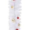 Christmas Garland Decorated with Baubles - 5m White