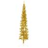 Slim Artificial Half Christmas Tree - Gold 240 cm | HipoMarket