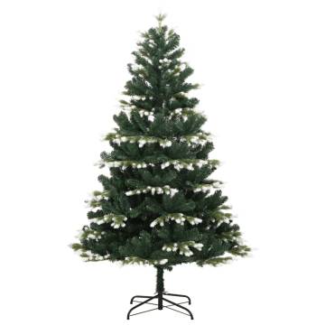 Artificial Hinged Christmas Tree with Flocked Snow - 120 cm