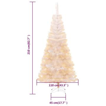 210 cm Iridescent Tips White Artificial Christmas Tree | HipoMarket