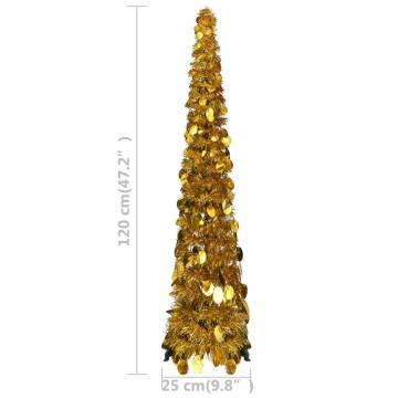 Pop-up Gold Artificial Christmas Tree 120 cm - HipoMarket