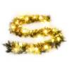 Christmas Garland with LED Lights - 2.7m Green Decoration