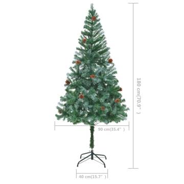 180 cm Artificial Christmas Tree with Pinecones | HipoMarket UK