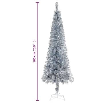 Slim Christmas Tree Silver 180 cm - Perfect Holiday Centerpiece