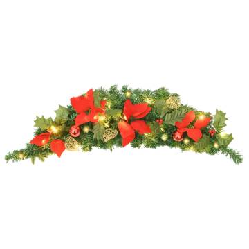 Christmas Arch with LED Lights - 90 cm Green PVC | Hipo Market