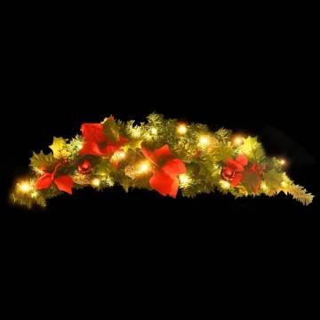 Christmas Arch with LED Lights - 90 cm Green PVC | Hipo Market