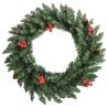 Artificial Christmas Trees Set with Wreath, Garland & LEDs