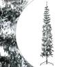  Slim Artificial Half Christmas Tree with Flocked Snow 240 cm Colour white and green Size 240 cm Quantity in Package 1 Number of Branch Tips 