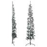 Slim Artificial Half Christmas Tree with Flocked Snow 240 cm