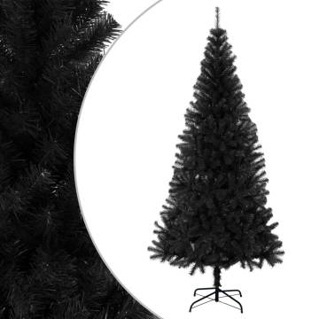 Black Artificial Christmas Tree 180 cm - PVC Stand Included