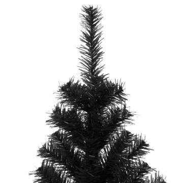 Black Artificial Christmas Tree 180 cm - PVC Stand Included