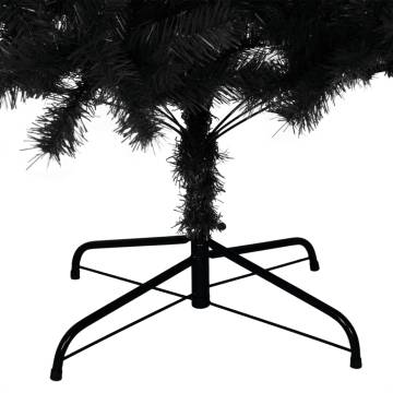 Black Artificial Christmas Tree 180 cm - PVC Stand Included