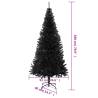 Black Artificial Christmas Tree 180 cm - PVC Stand Included