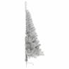 180 cm Silver Artificial Half Christmas Tree with Stand - Hipo Market