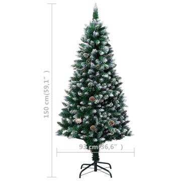 Artificial Christmas Tree with Pine Cones - 150 cm