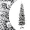 Artificial Slim Christmas Tree 240 cm with Flocked Snow