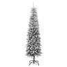 Artificial Slim Christmas Tree 240 cm with Flocked Snow