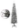 Artificial Slim Christmas Tree 240 cm with Flocked Snow