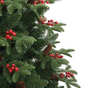 Artificial Hinged Christmas Tree 240 cm with Cones & Berries