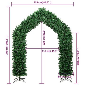 Christmas Tree Arch Green 270 cm for Festive Decor