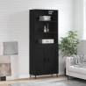  Highboard Black 69.5x34x180 cm Engineered Wood Colour black Quantity in Package 1 Model 2 wood doors 