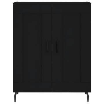 Stylish Highboard Black 69.5x34x180 cm | Durable Engineered Wood