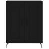 Stylish Highboard Black 69.5x34x180 cm | Durable Engineered Wood