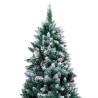 210cm Artificial Christmas Tree with Pine Cones & Snow Decor